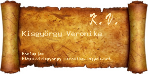 Kisgyörgy Veronika névjegykártya