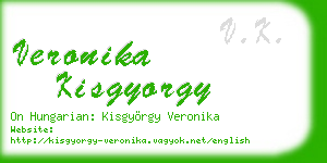 veronika kisgyorgy business card