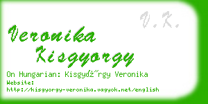 veronika kisgyorgy business card